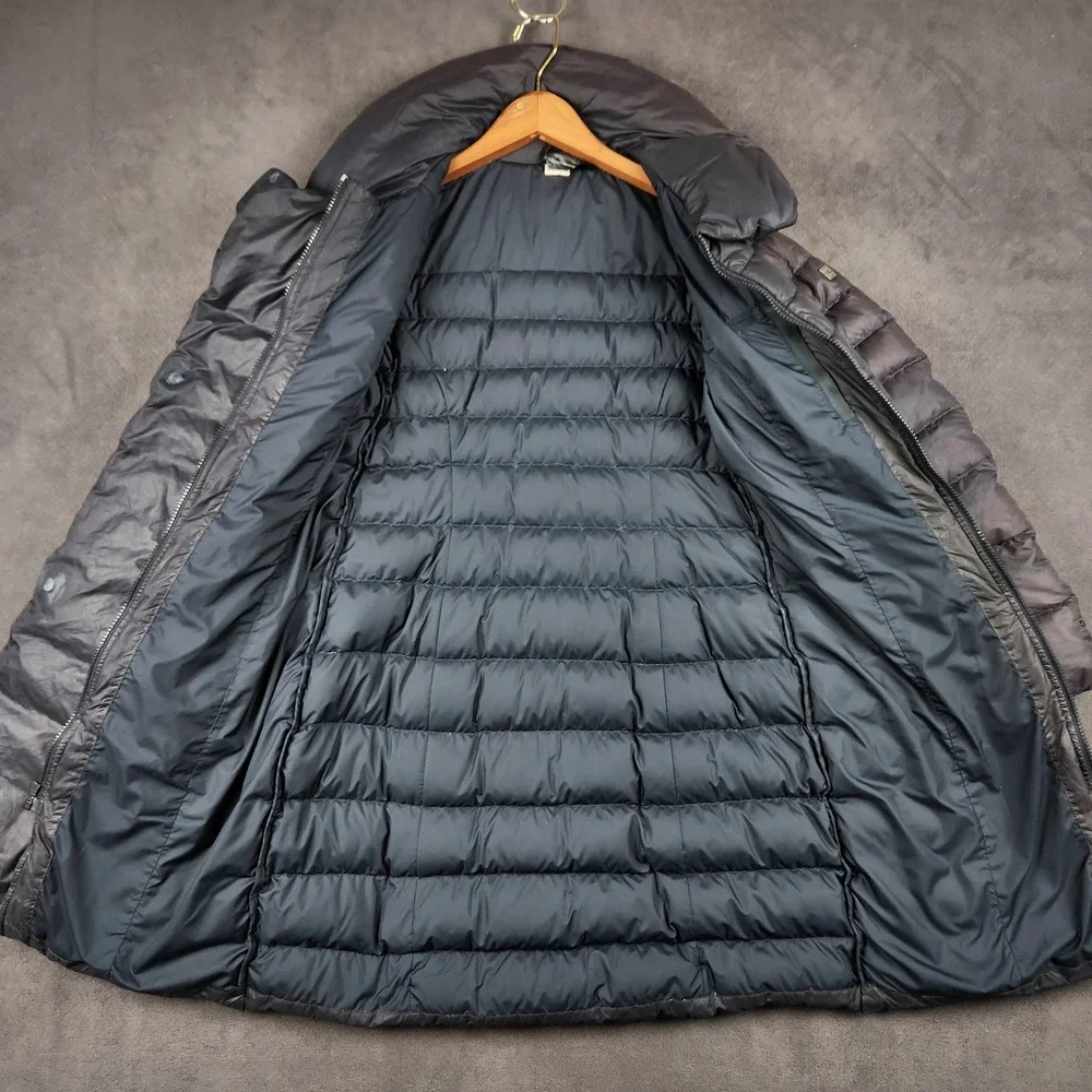 The North Face Paulette Long‎ Puffer Coat Womens XS Black 550 Down Fill Zip Up